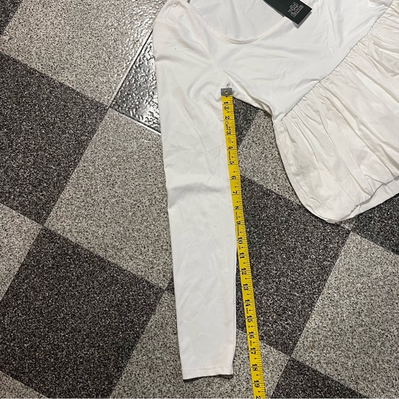 4/$20 NWT Wild Fable White Long Sleeve Peplum Blouse XS - Picture 7 of 9